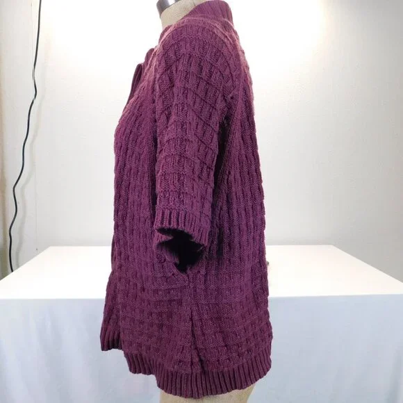 Lot Of 2 Sonoma Womens Hooded Short Sleeve Sweatshirt And Cardigan Sweater XL - Picture 3 of 16